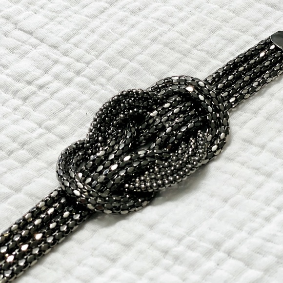 Nordstrom Knotted Chain Bracelet Silver/Chrome ONE SIZE NWOT - Picture 5 of 14